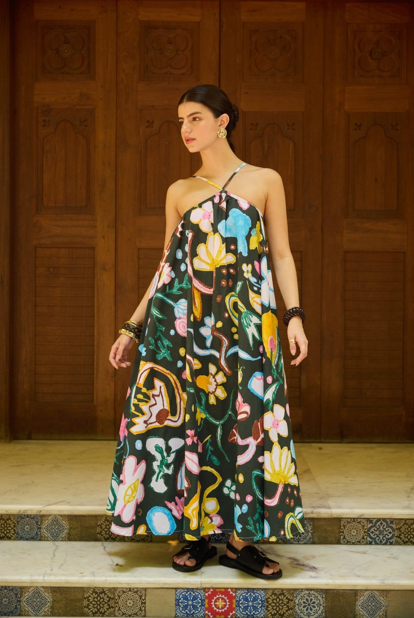 Noir Maxi Dress - CiceroniDressesHappi Space