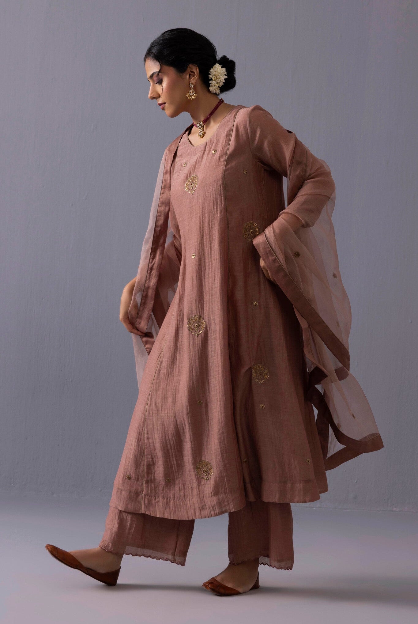 Noor Kurta Set - Brown - CiceroniKurta SetsLabel Shreya Sharma