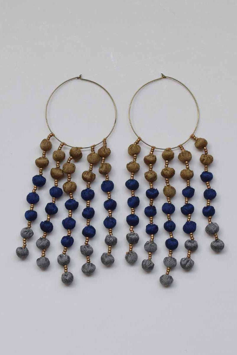 Noor Long Earrings - Beige - CiceroniEarringPaulami