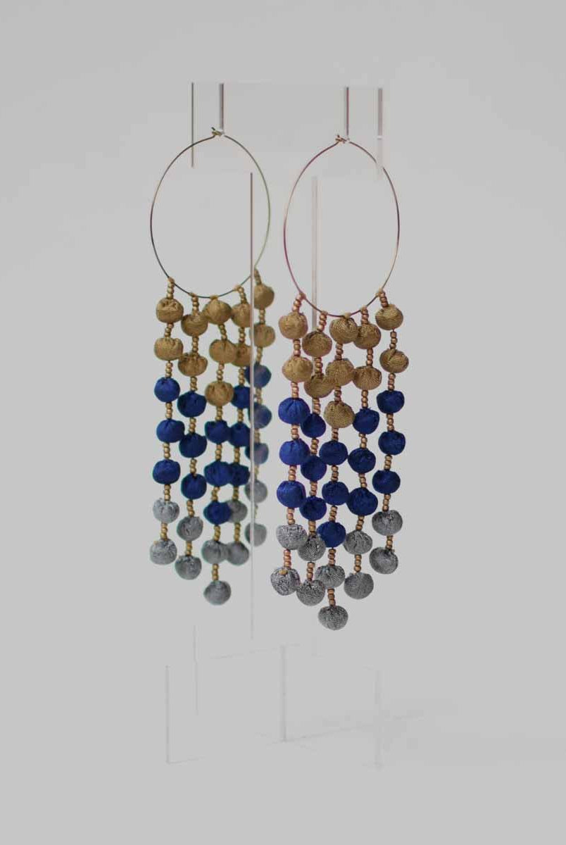 Noor Long Earrings - Beige - CiceroniEarringPaulami