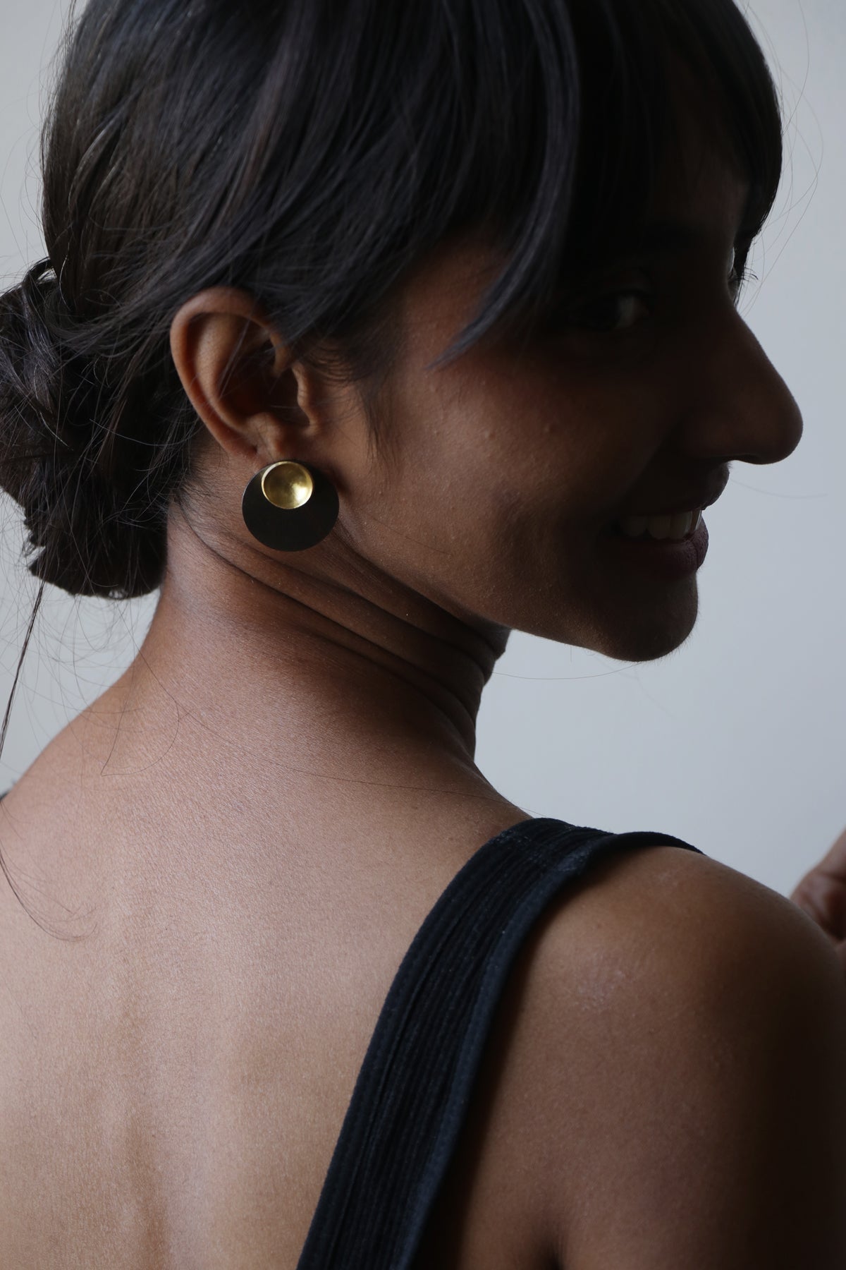Nova - Circle Drop Earring - Black - CiceroniEarringsLukka Chuppi