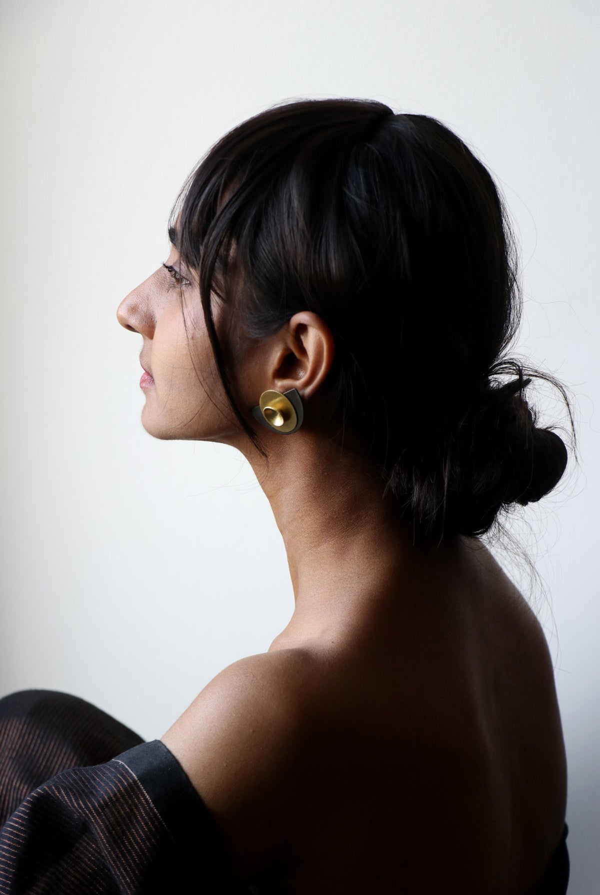 Nova - Half Moon Earring - Black - A - CiceroniEarringsLukka Chuppi