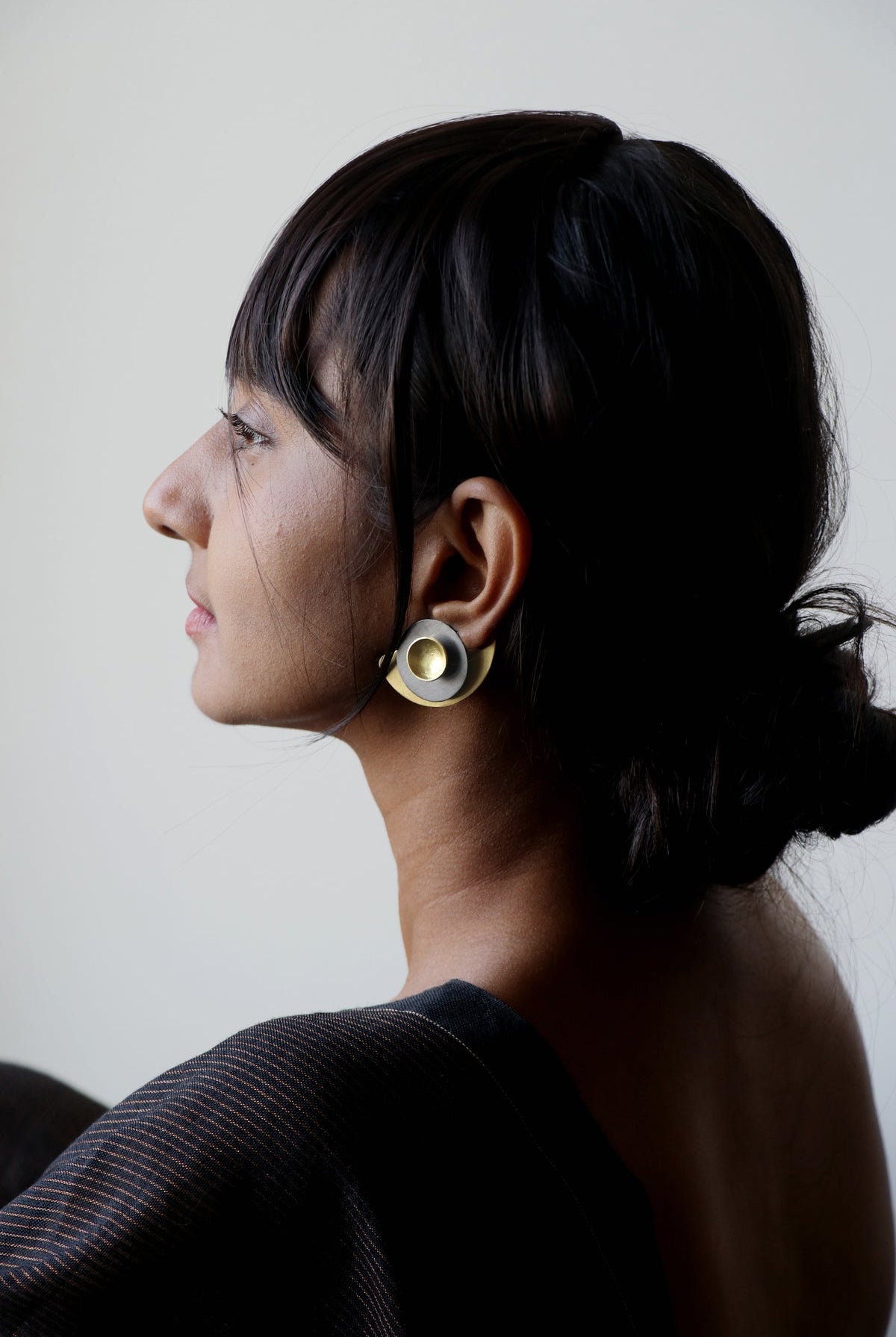 Nova - Half Moon Earring - Black - CiceroniEarringsLukka Chuppi