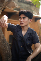 Okinawa Safari Shirt - Charcoal - CiceroniShirtsThe Terra Tribe