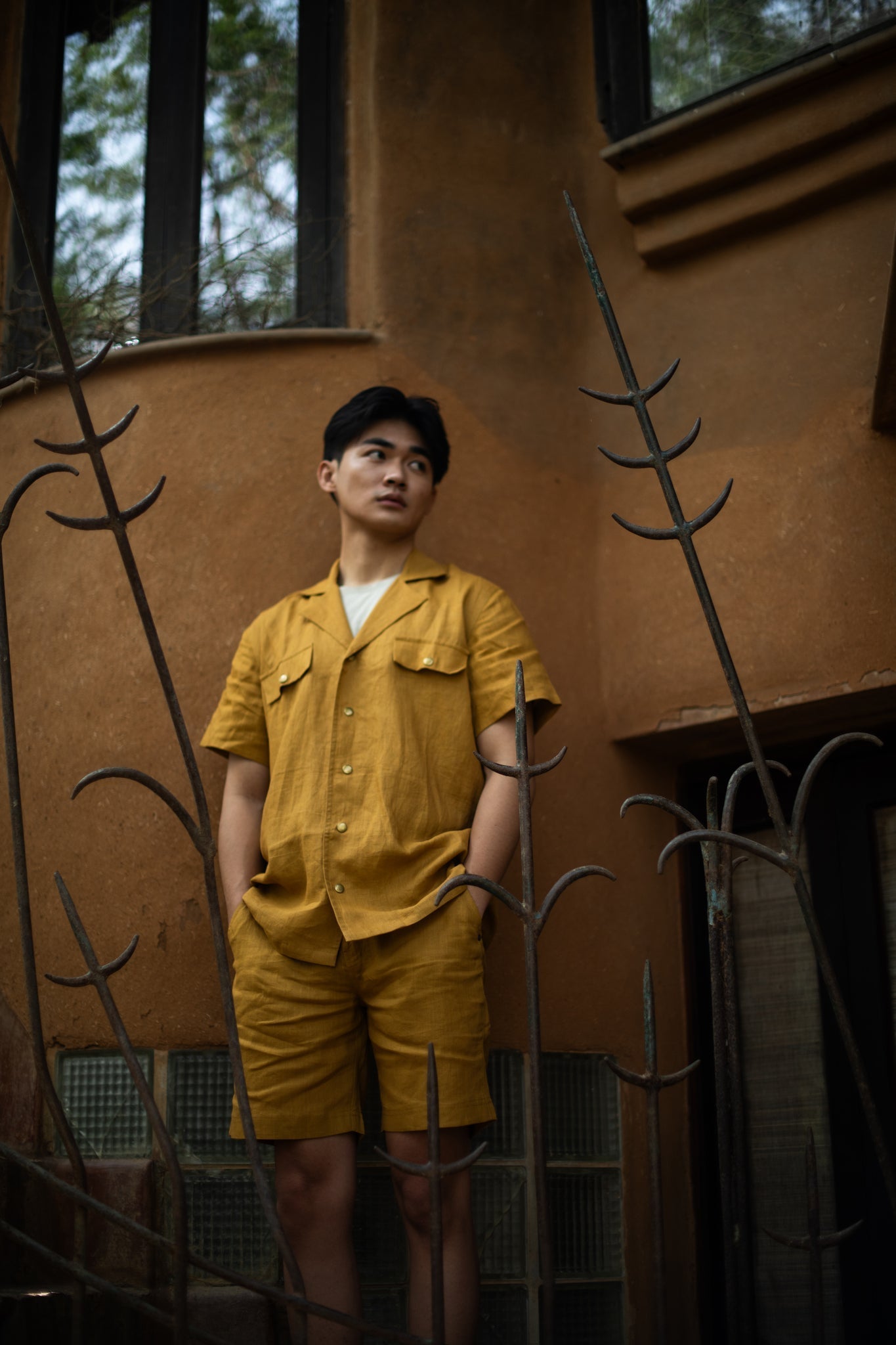 Okinawa Safari Shirt - Mustard - CiceroniShirtsThe Terra Tribe