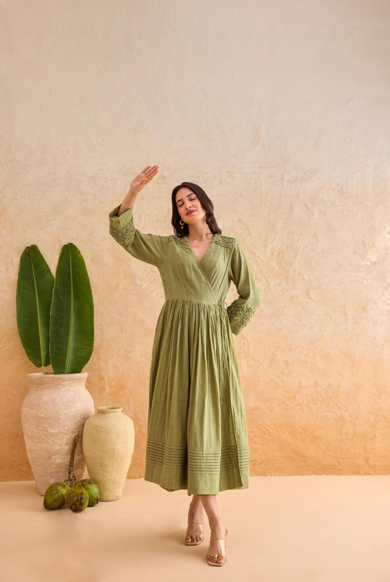 Olive Fern Dress - CiceroniDressesTaro