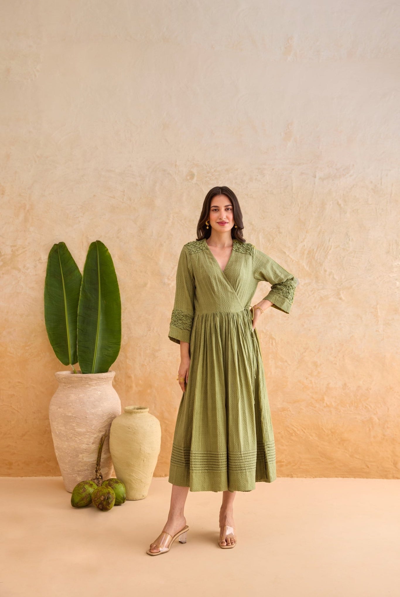 Olive Fern Dress - CiceroniDressesTaro