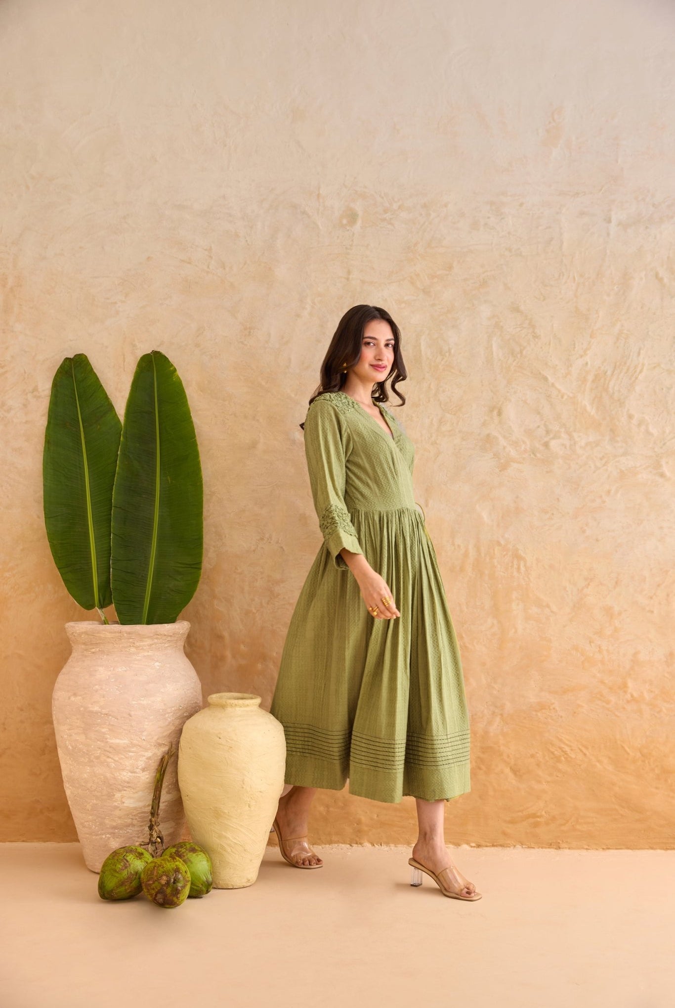 Olive Fern Dress - CiceroniDressesTaro