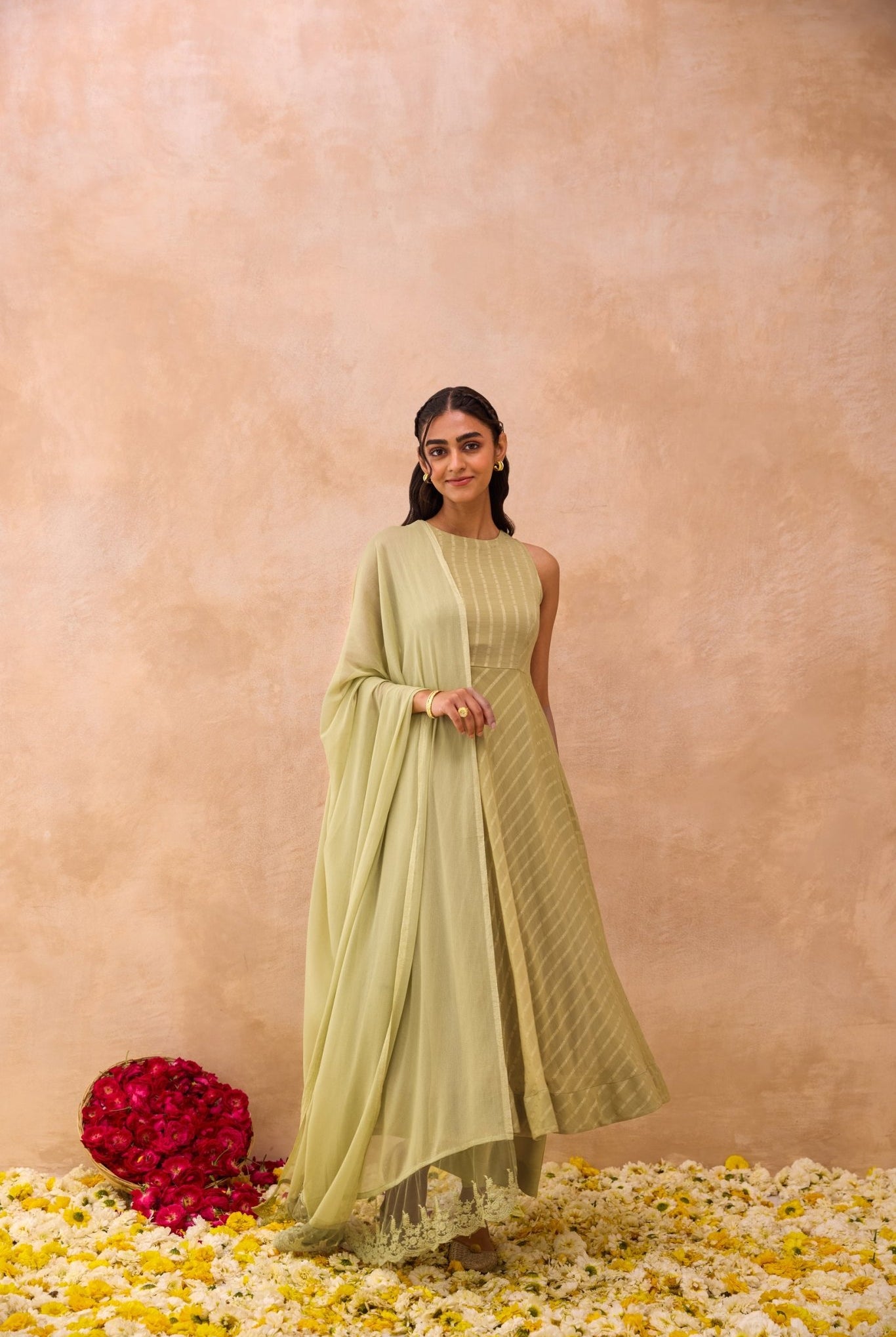 Olive Mist Kurta Set - CiceroniKurta Set, Everyday WearTaro