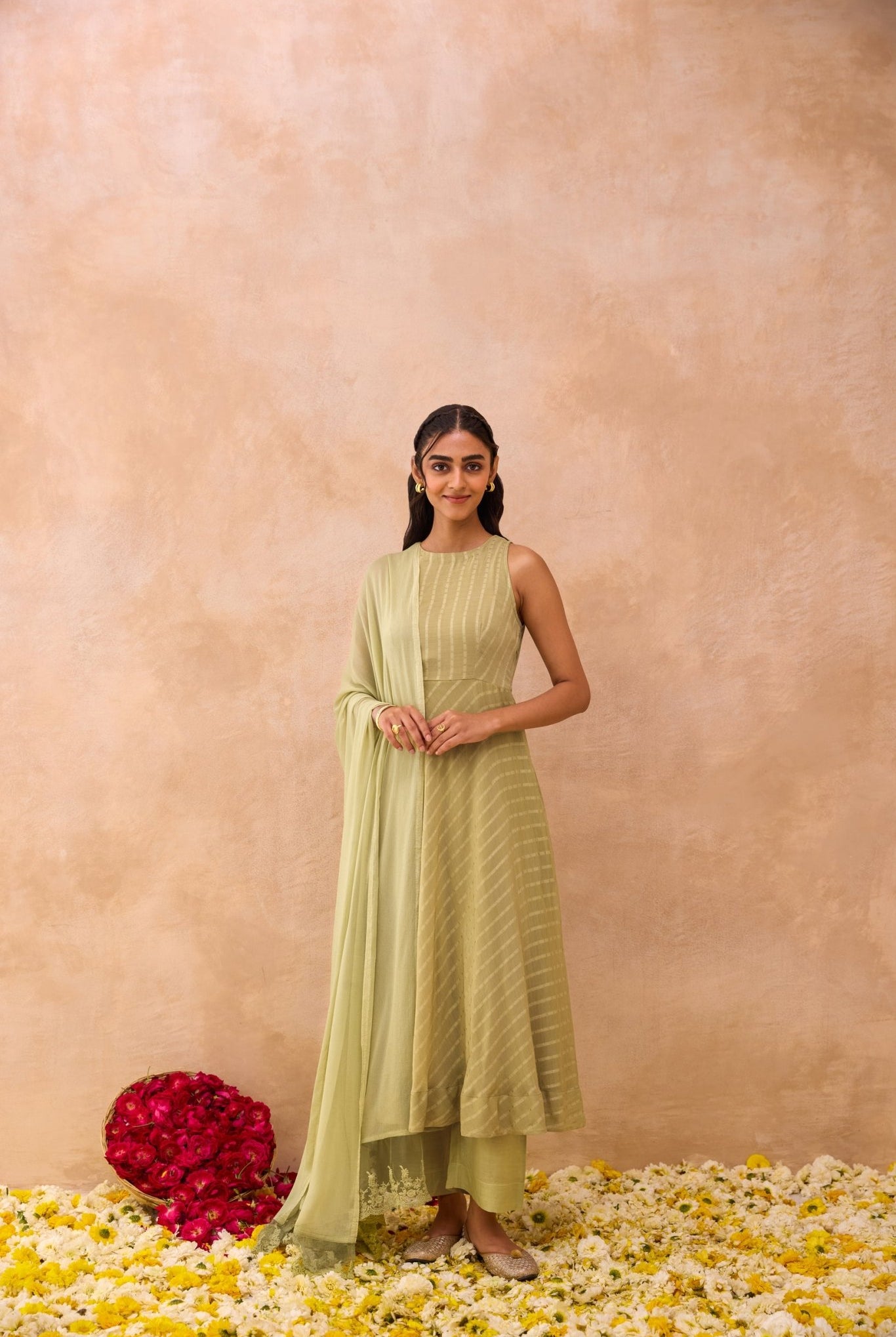 Olive Mist Kurta Set - CiceroniKurta Set, Everyday WearTaro