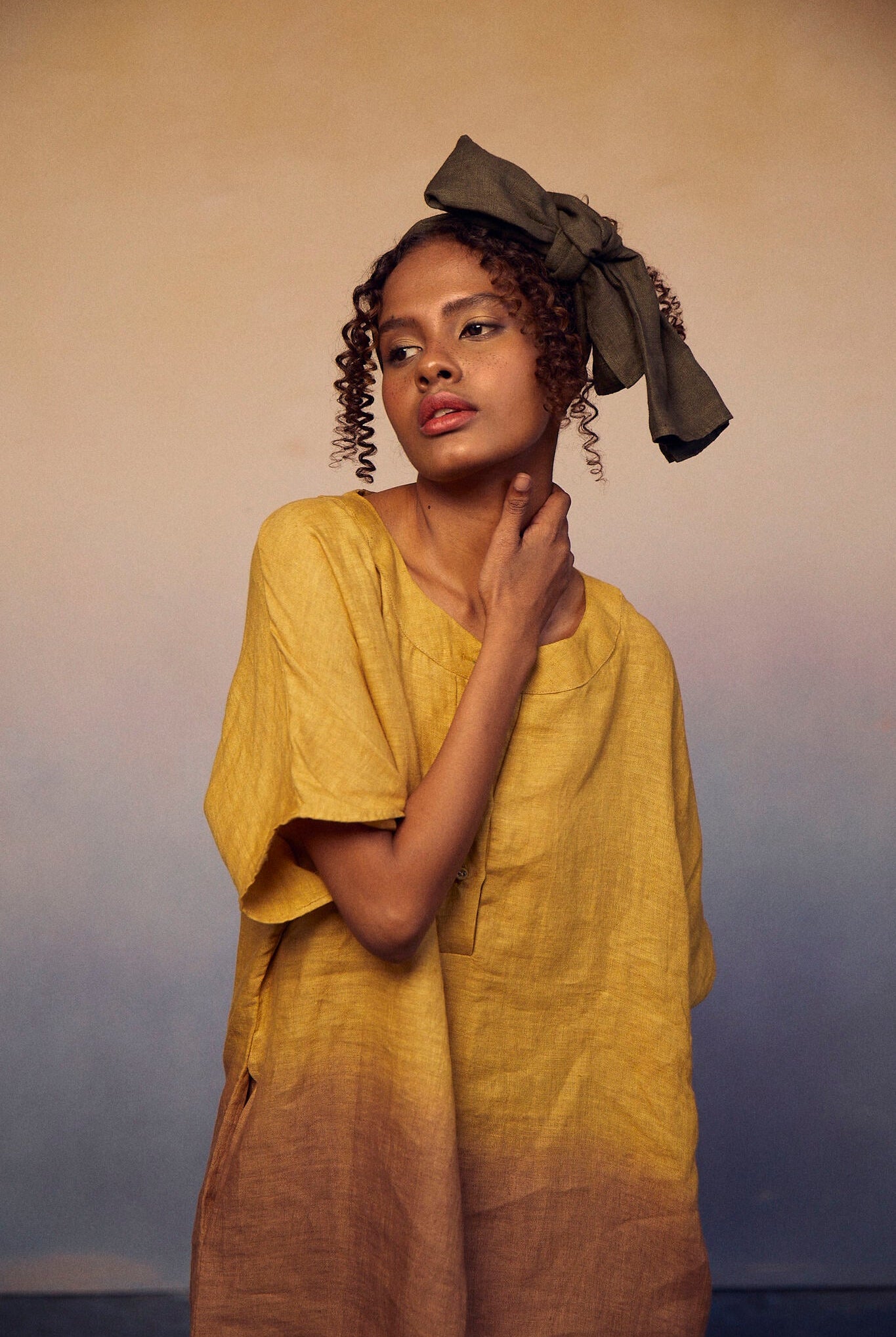 Ombre Block Dress - Mustard - CiceroniDressesPaeony