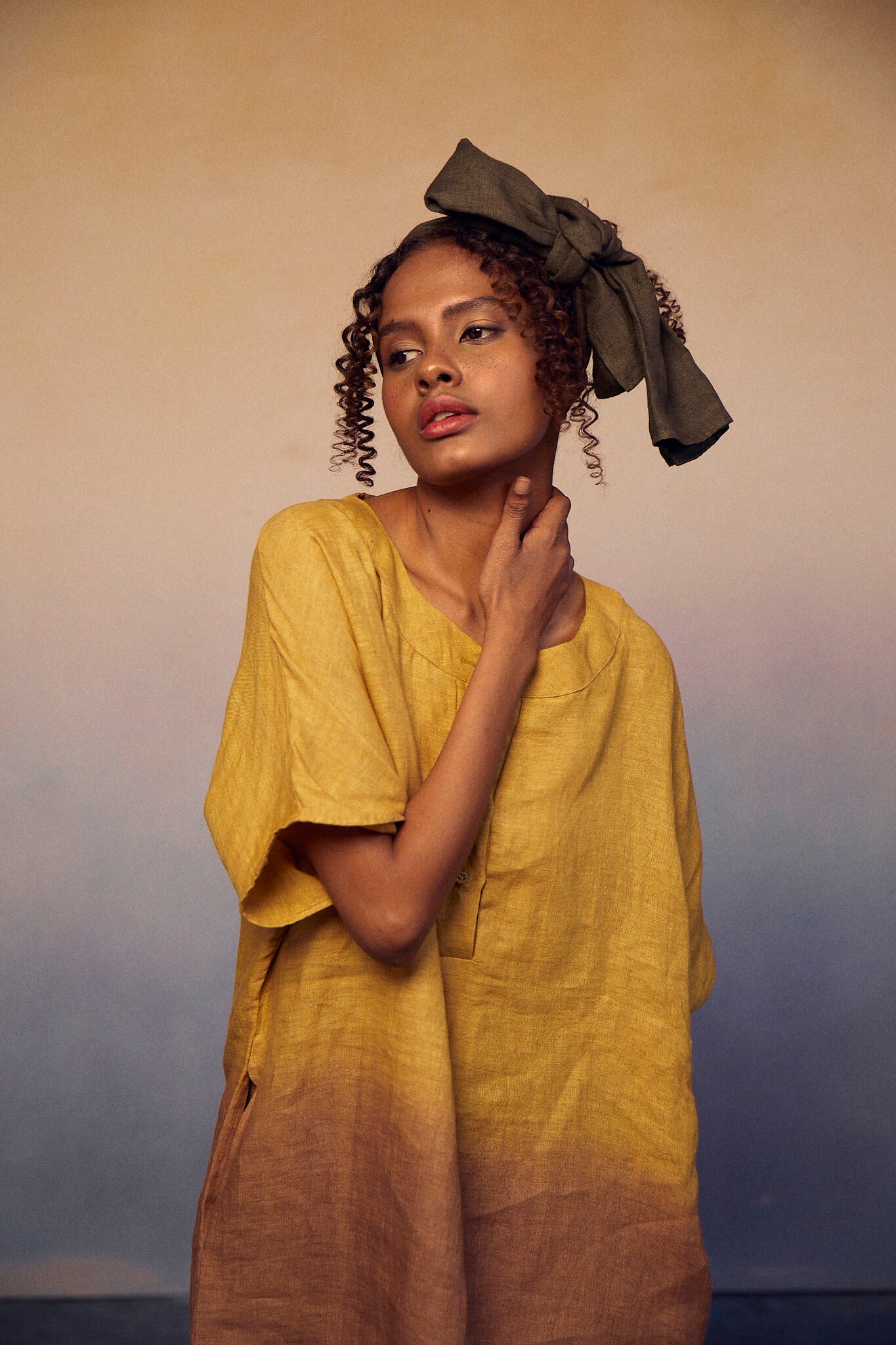 Ombre Block Dress - Mustard - CiceroniDressesPaeony