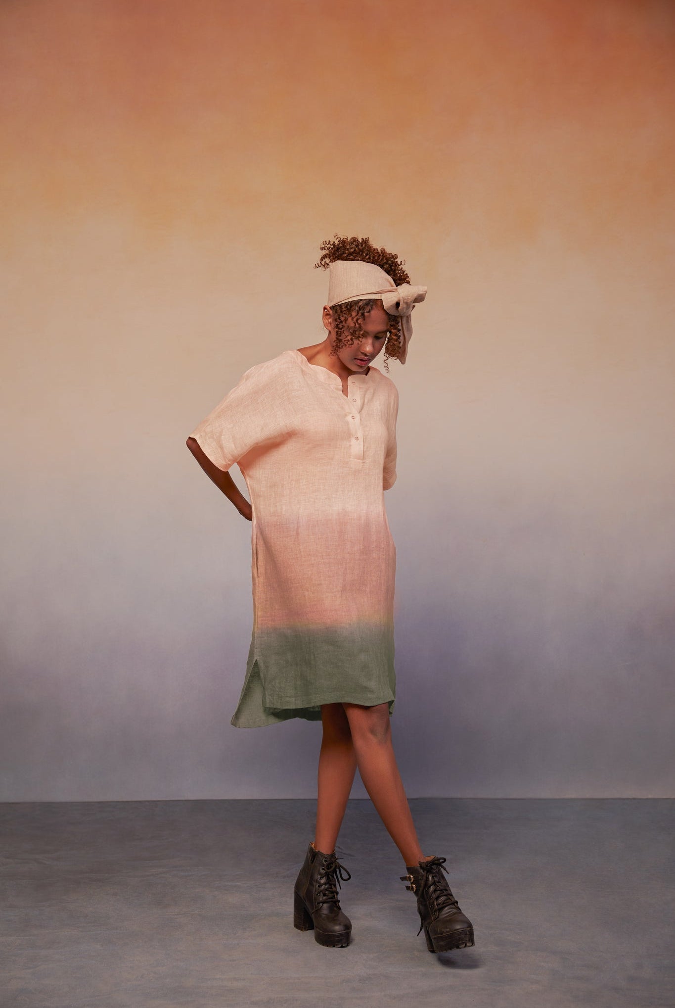 Ombre Block Dress - Paeony Pink - CiceroniDressesPaeony