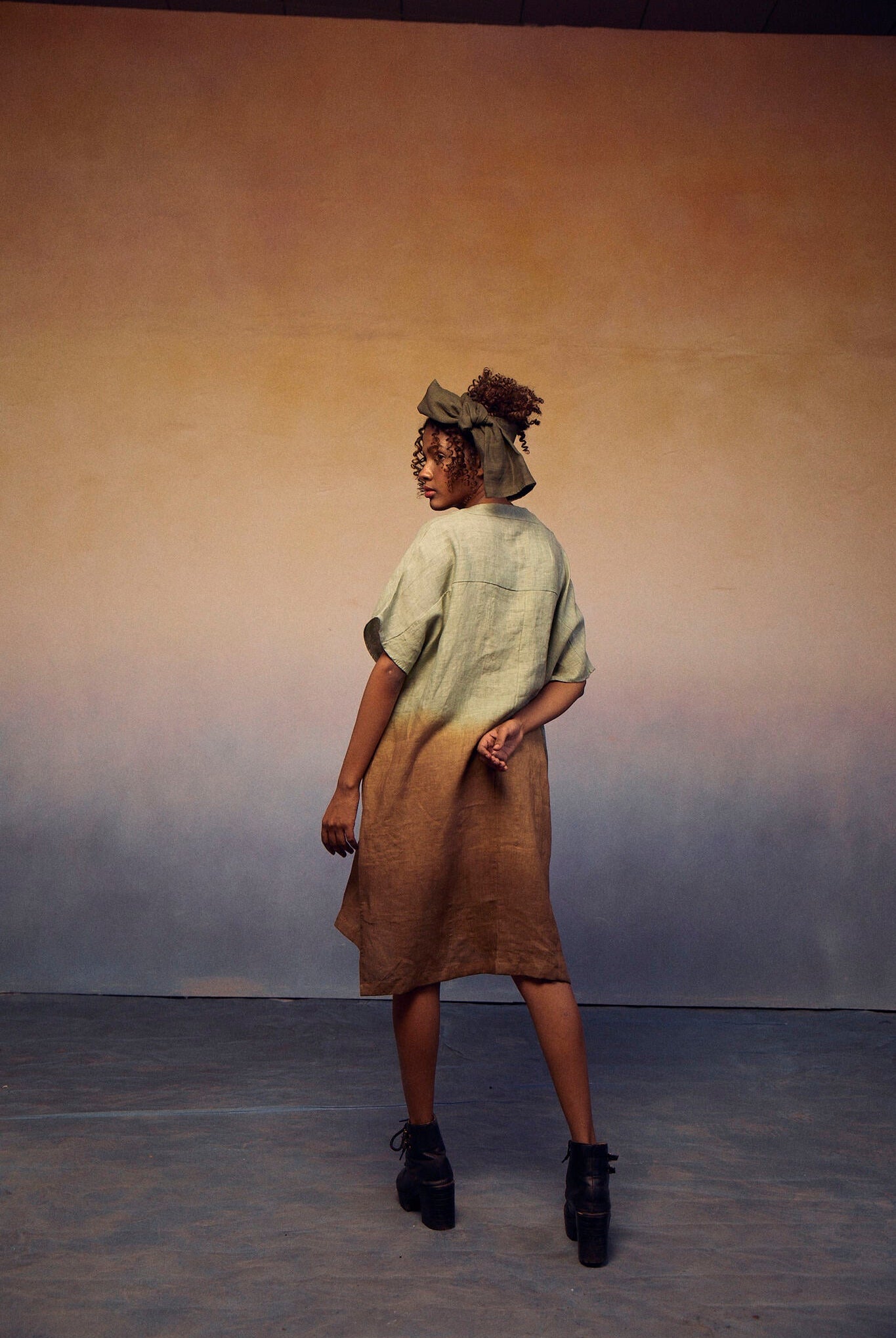 Ombre Block Dress - Pastel Green - CiceroniDressesPaeony