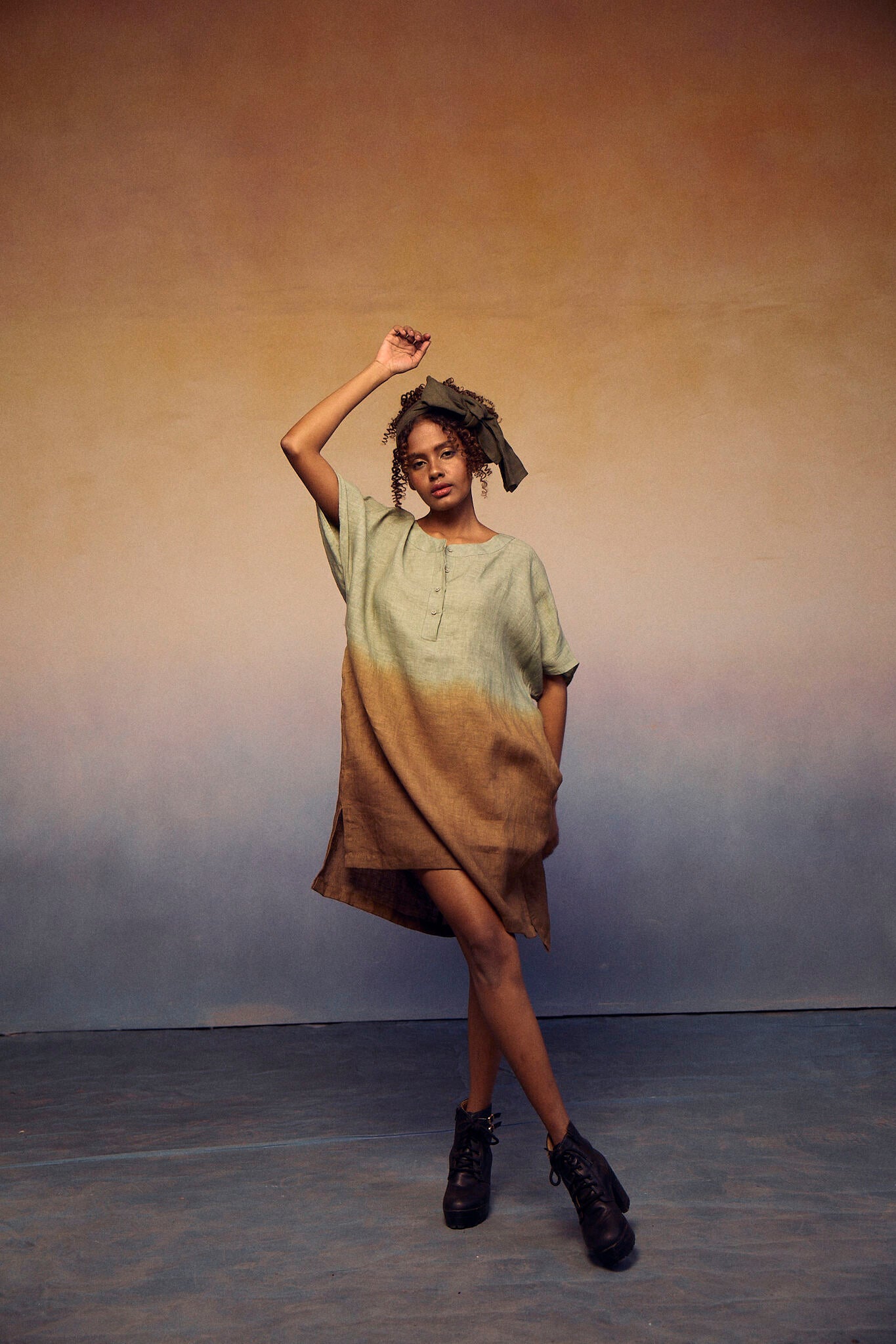 Ombre Block Dress - Pastel Green - CiceroniDressesPaeony