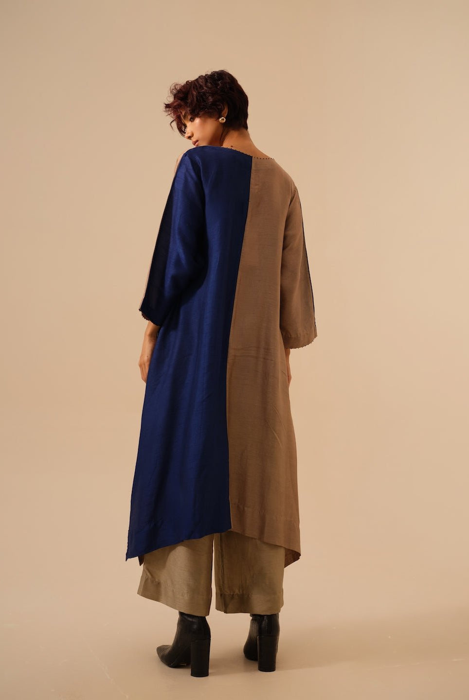 Onyx Tunic in Blue and Grey - CiceroniKurta, Festive WearStoique