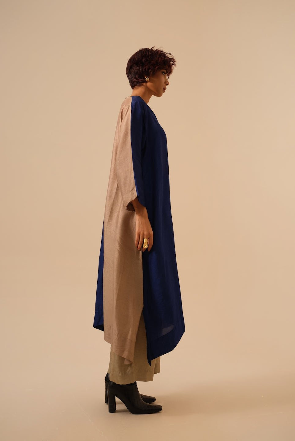 Onyx Tunic in Blue and Grey - CiceroniKurta, Festive WearStoique