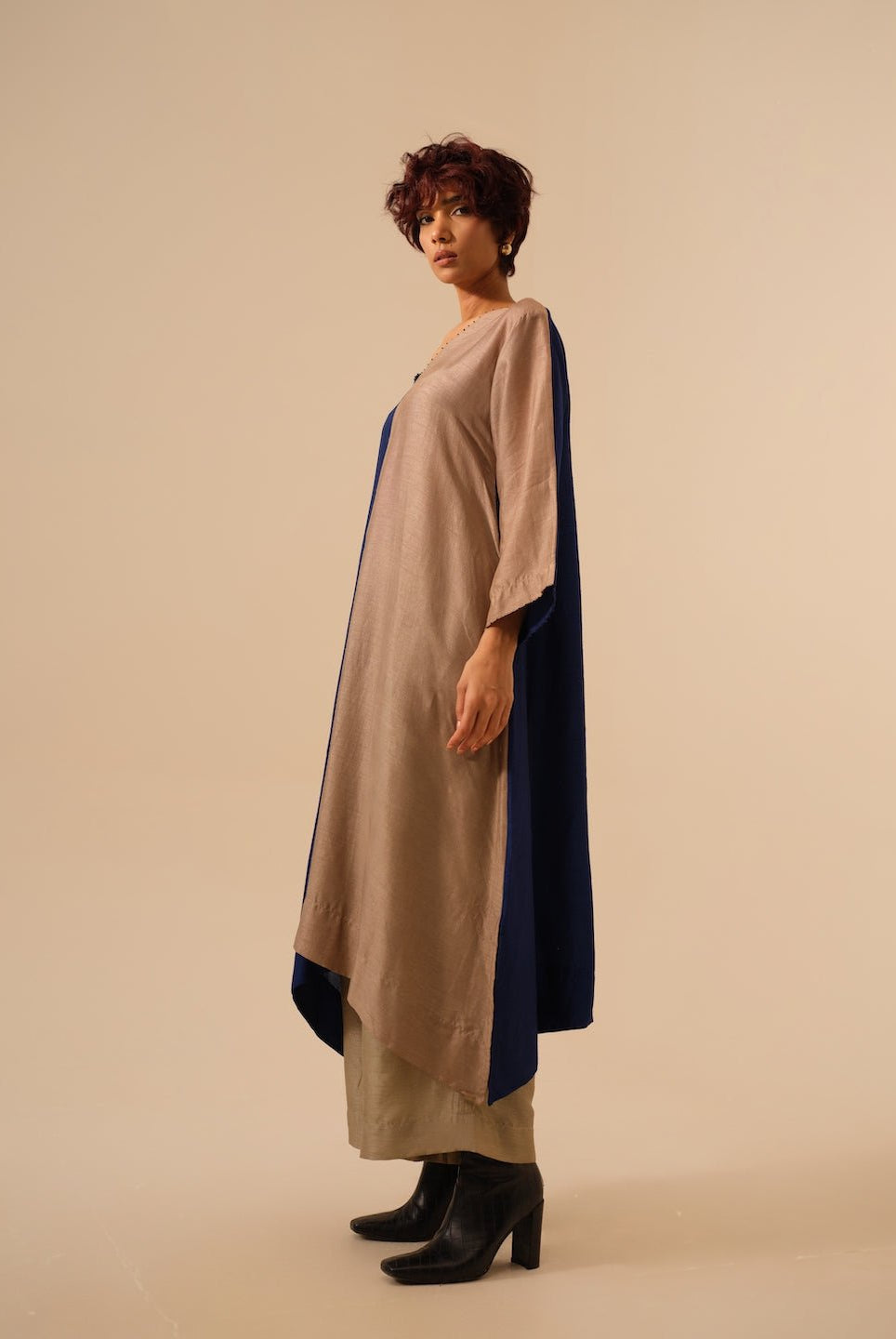 Onyx Tunic in Blue and Grey - CiceroniKurta, Festive WearStoique