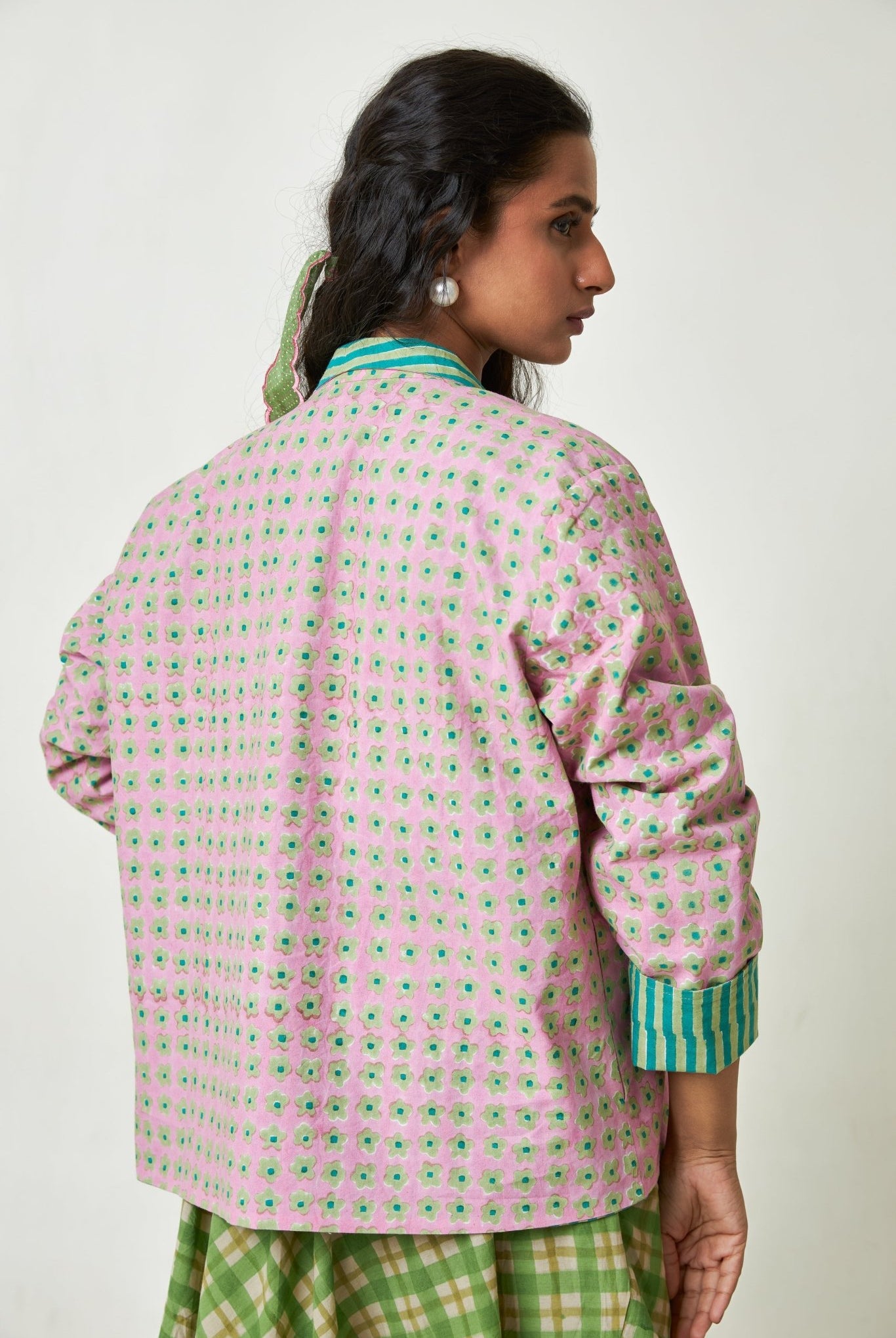 Orchard Muse Block Printed Jacket - CiceroniJacketPants and Pajamas