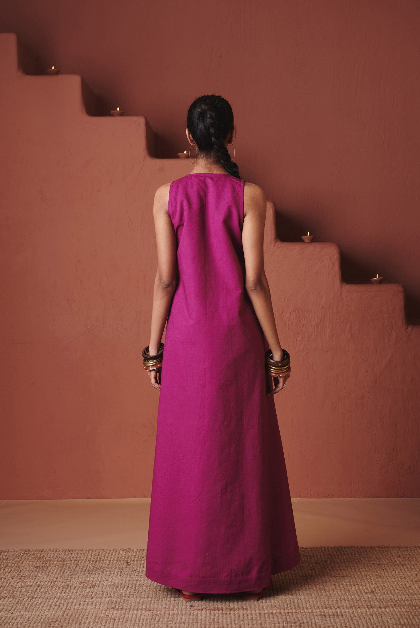 Orchid Co - Linen Flared Dress - CiceroniDressesSaphed