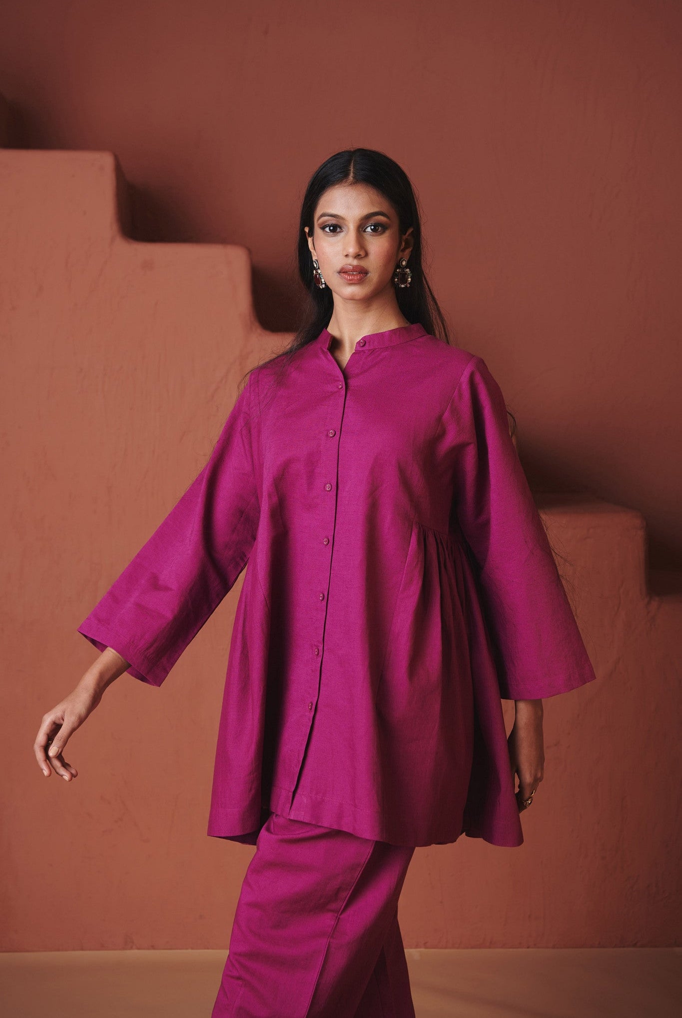 Orchid Co - Linen Gathered Shirt - CiceroniWomen ShirtsSaphed