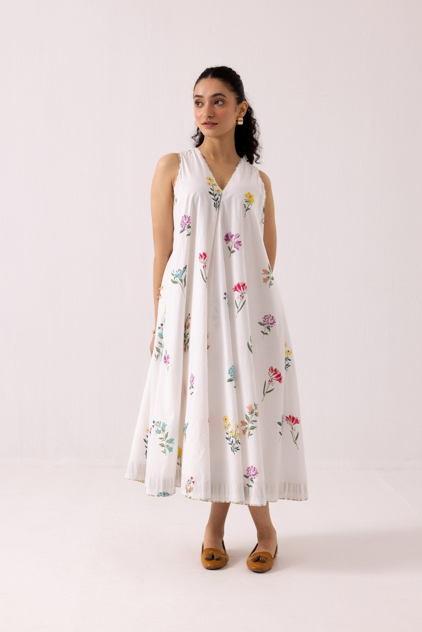 Orchid Dress - White - CiceroniJacket, DressLabel Shreya Sharma
