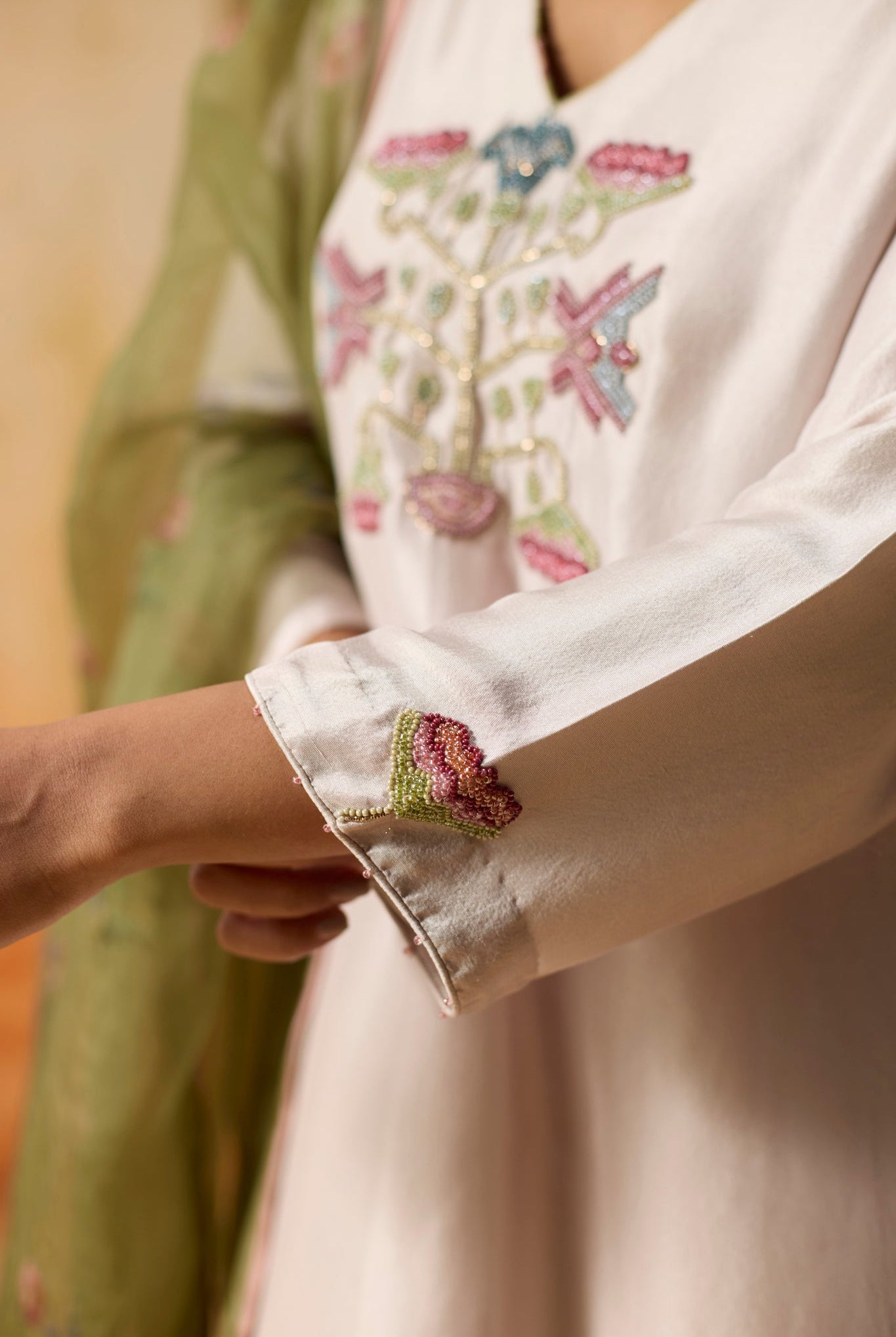 Orchid Kurta Set - Light Grey - CiceroniKurta Set, Festive WearKhyati Rughani