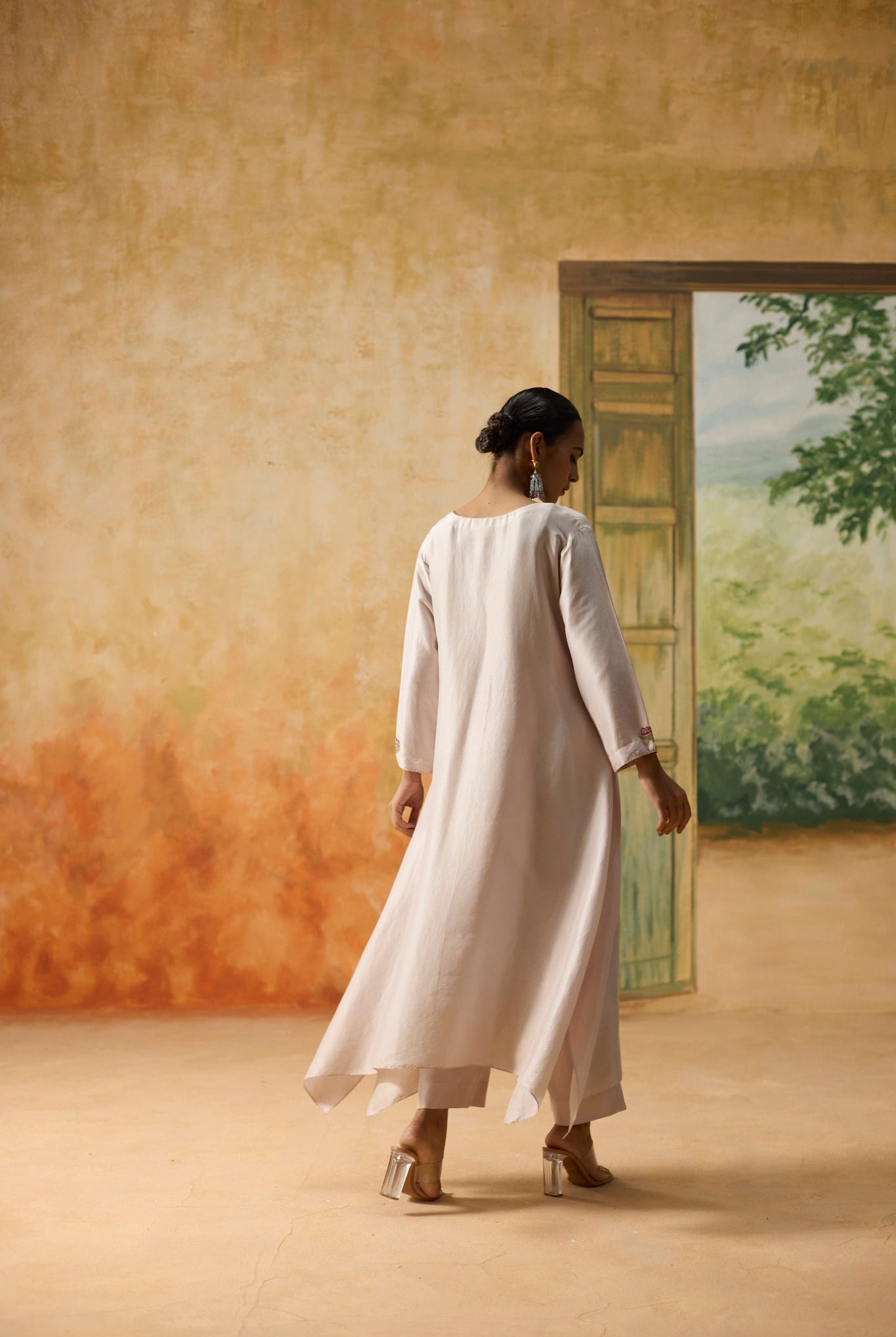 Orchid Kurta Set - Light Grey - CiceroniKurta Set, Festive WearKhyati Rughani