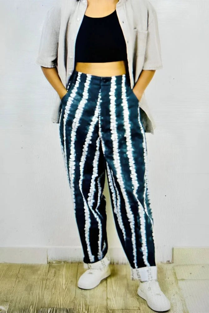 Organic Tie and Dye Black Pant - CiceroniPantsSonica Sarna