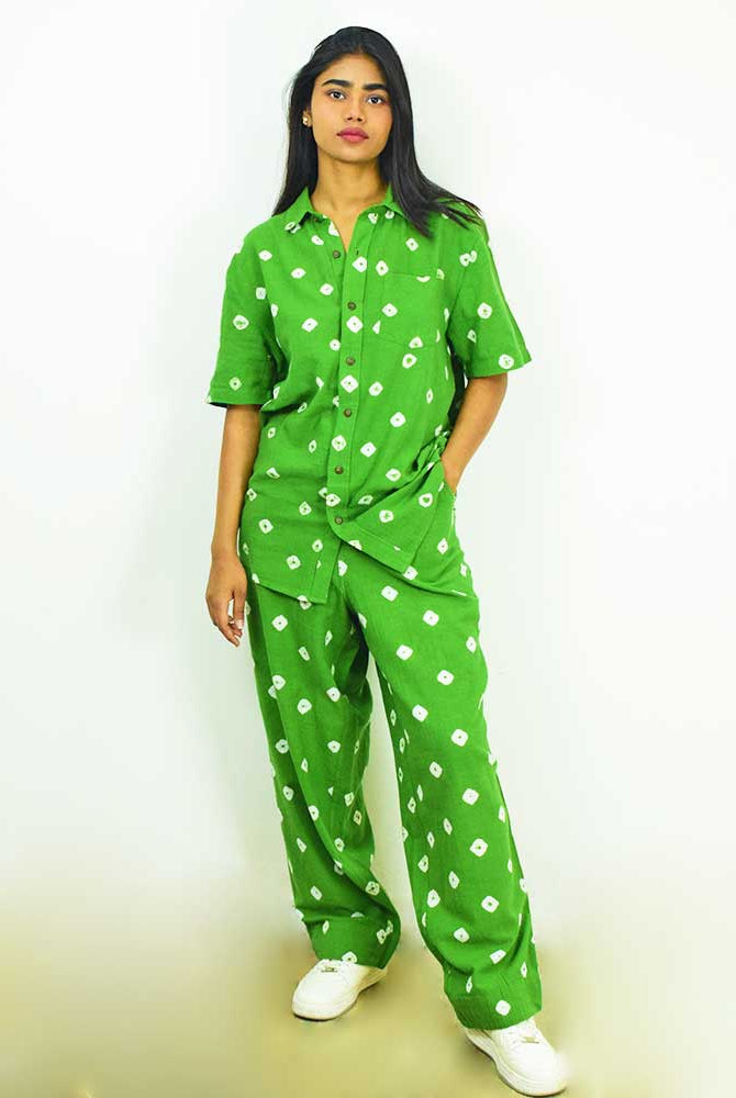 Organic Tie and Dye Green Pant - CiceroniPantsSonica Sarna
