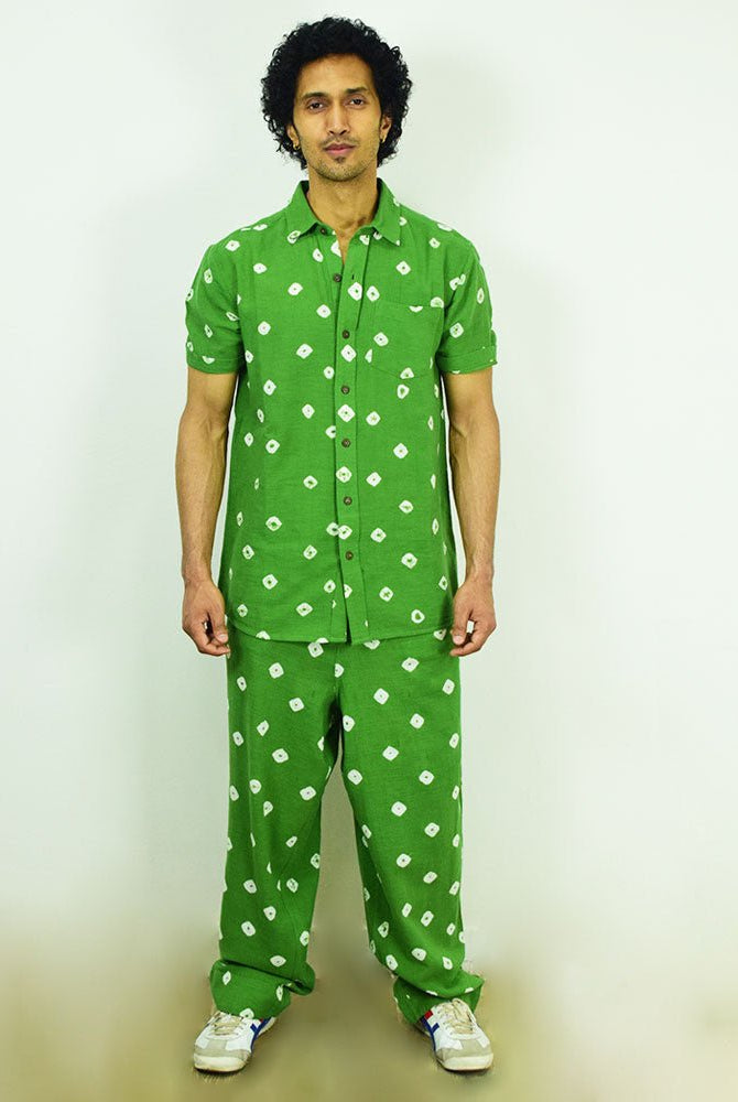 Organic Tie and Dye Green Pant - CiceroniPantsSonica Sarna