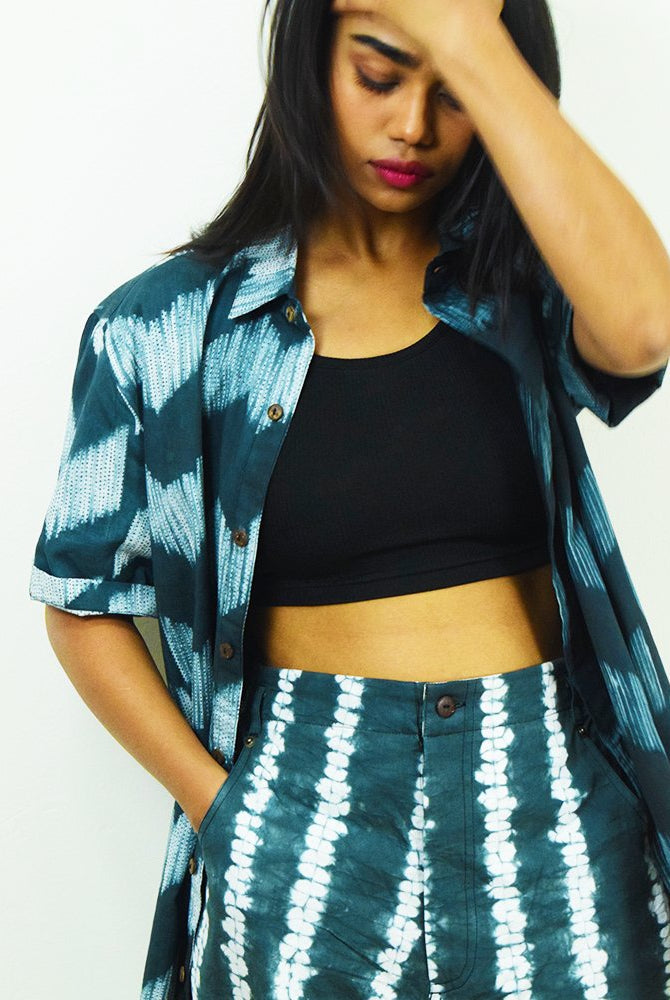 Organic Tie and Dye Knee Length Shorts - CiceroniShortsSonica Sarna