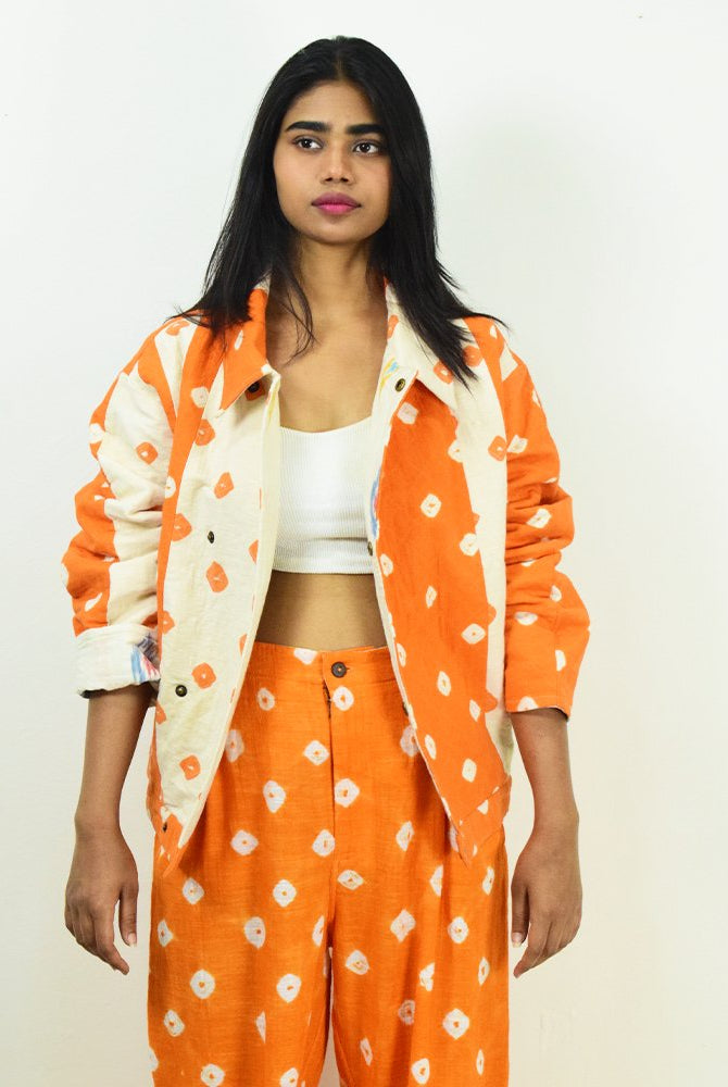 Organic Tie and Dye Orange Pant - CiceroniPantsSonica Sarna