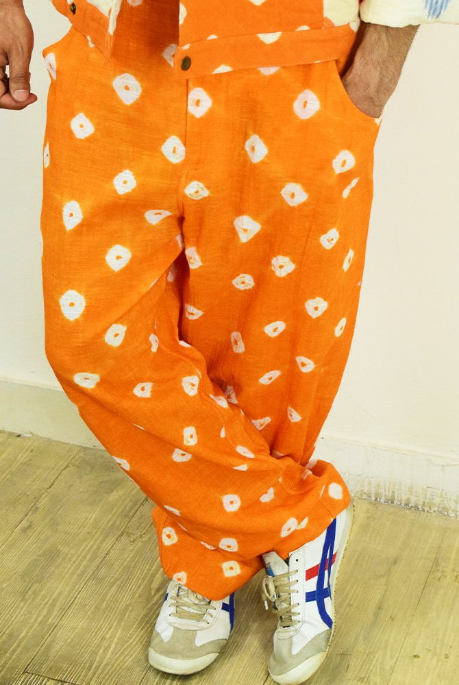Organic Tie and Dye Orange Pant - CiceroniPantsSonica Sarna