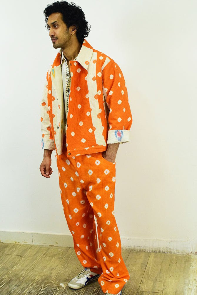 Organic Tie and Dye Orange Pant - CiceroniPantsSonica Sarna