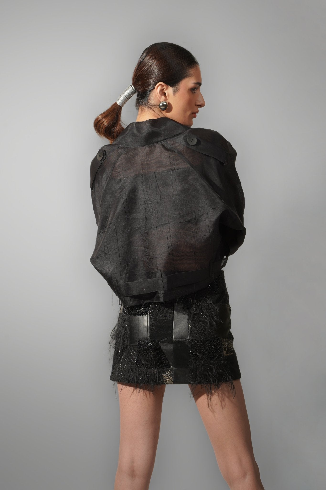 Organza Cropped Trench - CiceroniTrenchPriyanca Khanna