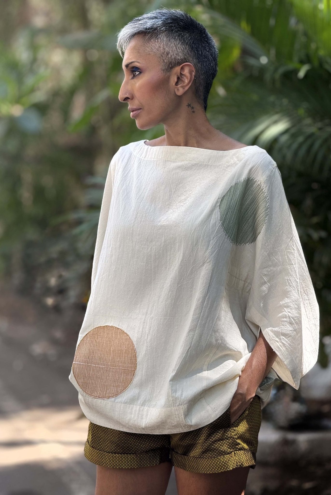 Origami Polka White Top - CiceroniTopsChiu