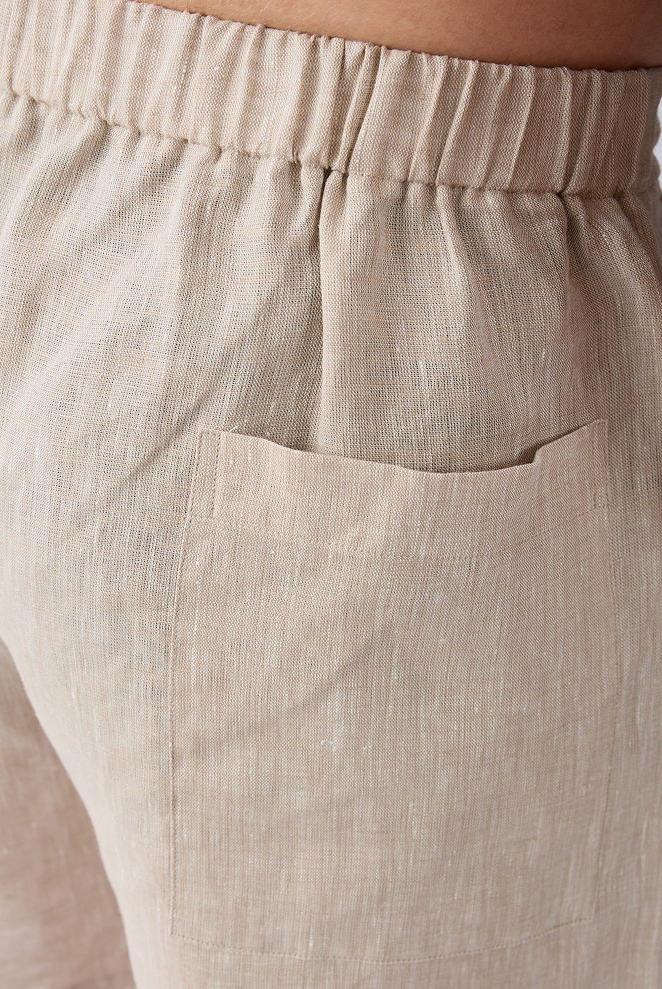 Origin Beige Relaxed 100% Pure Linen Shorts - CiceroniShortsbhrāta
