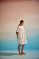 Orihime Box Pleat Appliqué Dress - CiceroniDressesAhmev