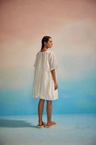 Orihime Box Pleat Appliqué Dress - CiceroniDressesAhmev