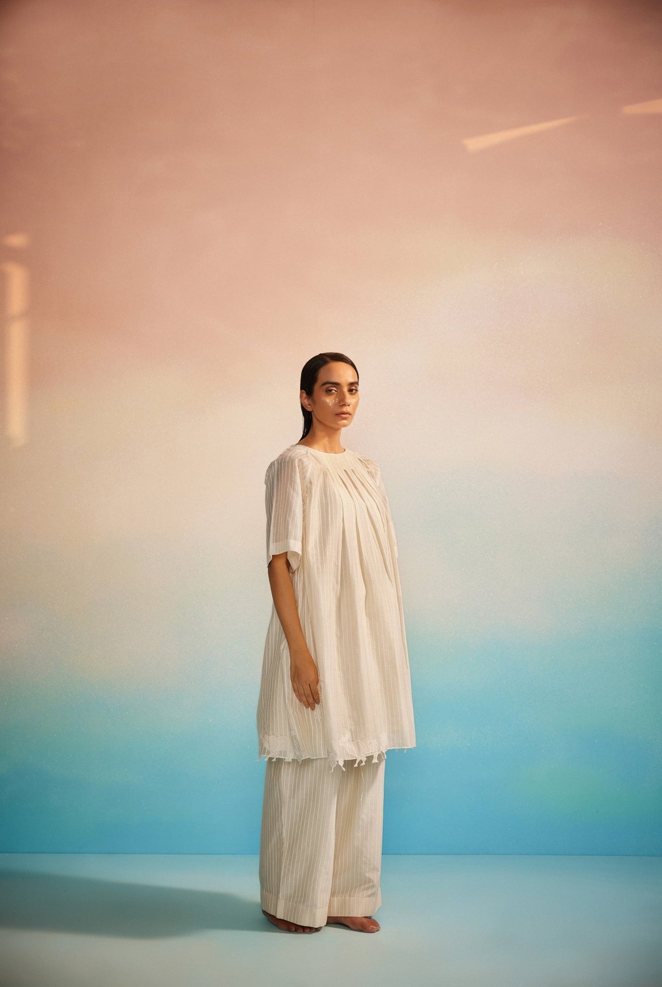 Orihime Box Pleat Appliqué Kurta Set - CiceroniKurta Set, Everyday WearAhmev