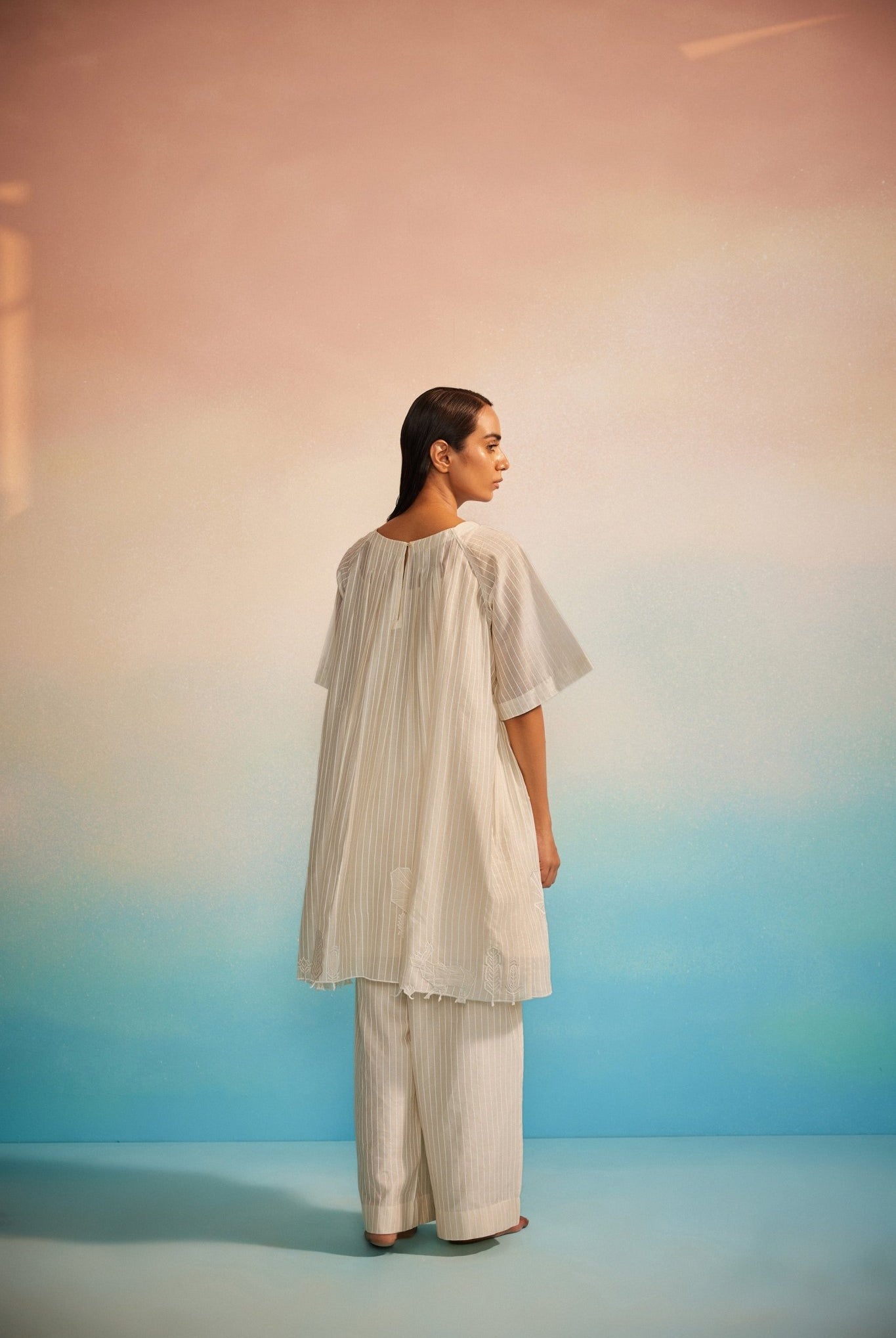 Orihime Box Pleat Appliqué Kurta Set - CiceroniKurta Set, Everyday WearAhmev