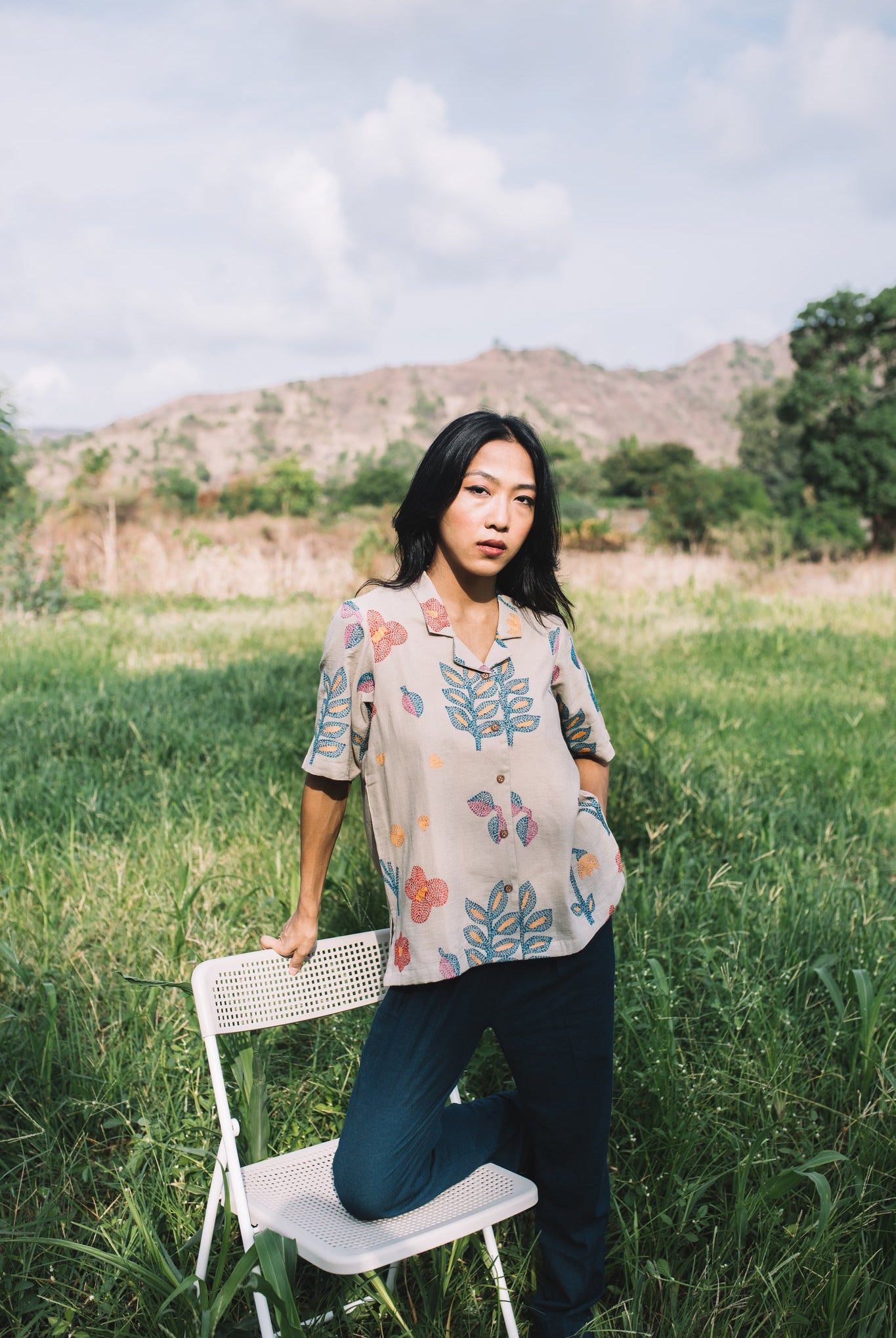 Oshibana Camp Collar Shirt - CiceroniShirtsIra