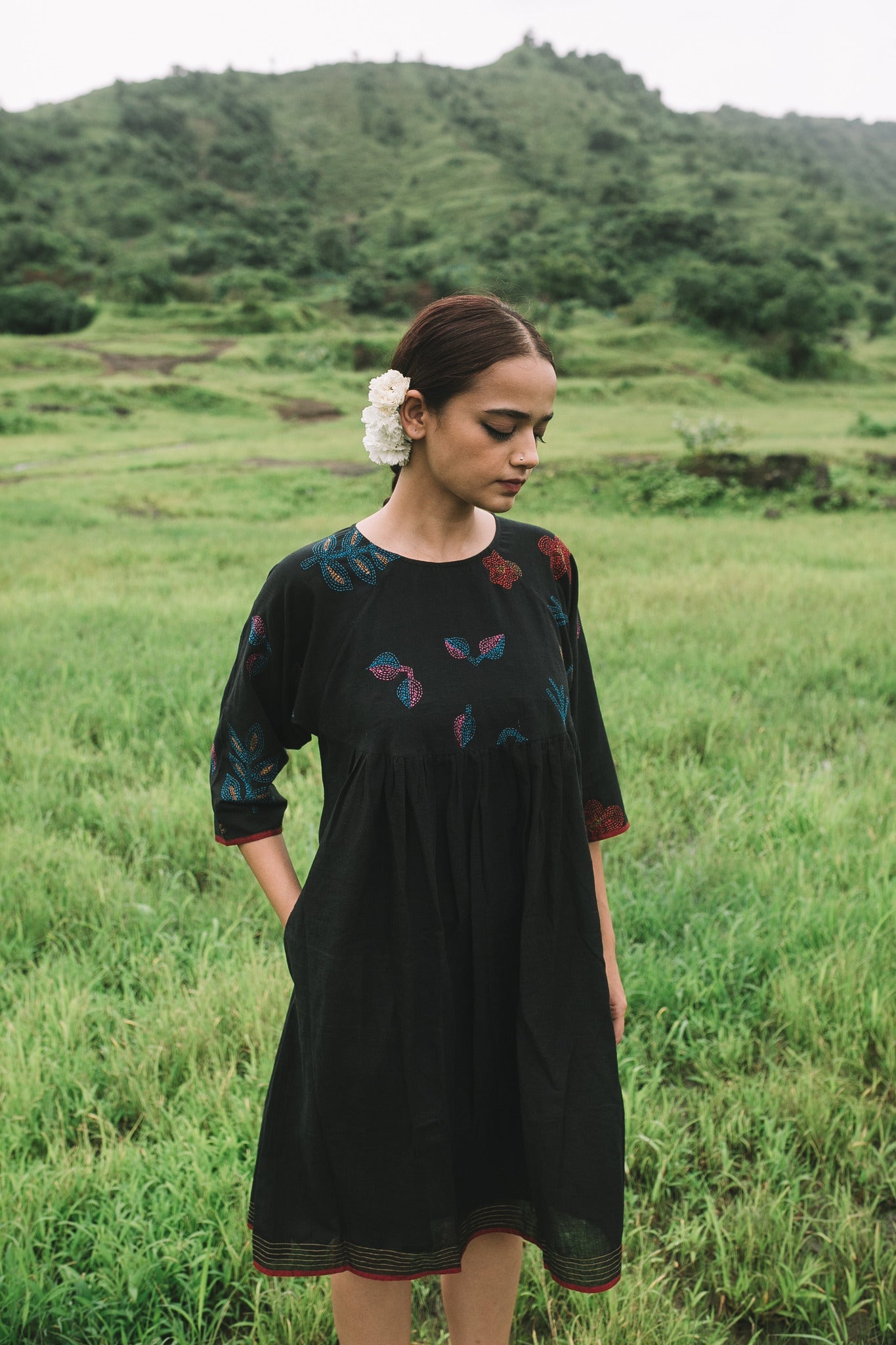 Oshibana Raglan Sleeve Dress - CiceroniDressesIra