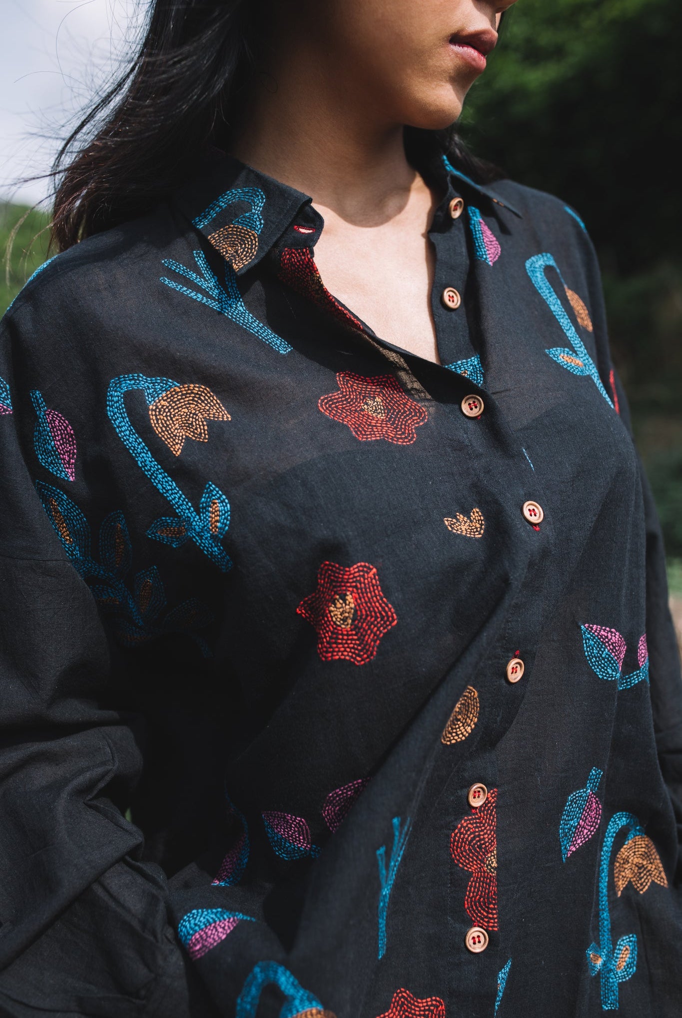 Oshibana Shirt - Black - CiceroniShirtsIra