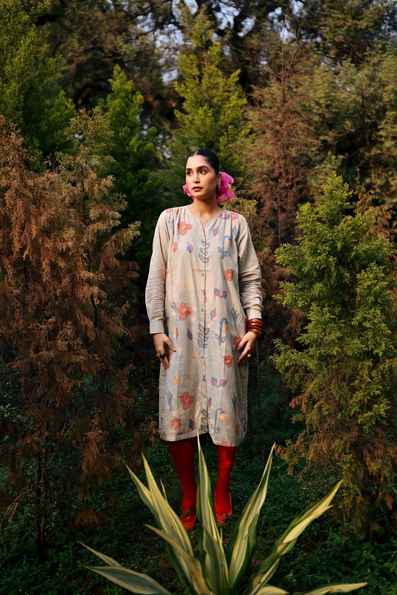 Oshibana Shirt Dress – Grey - CiceroniDressesIra