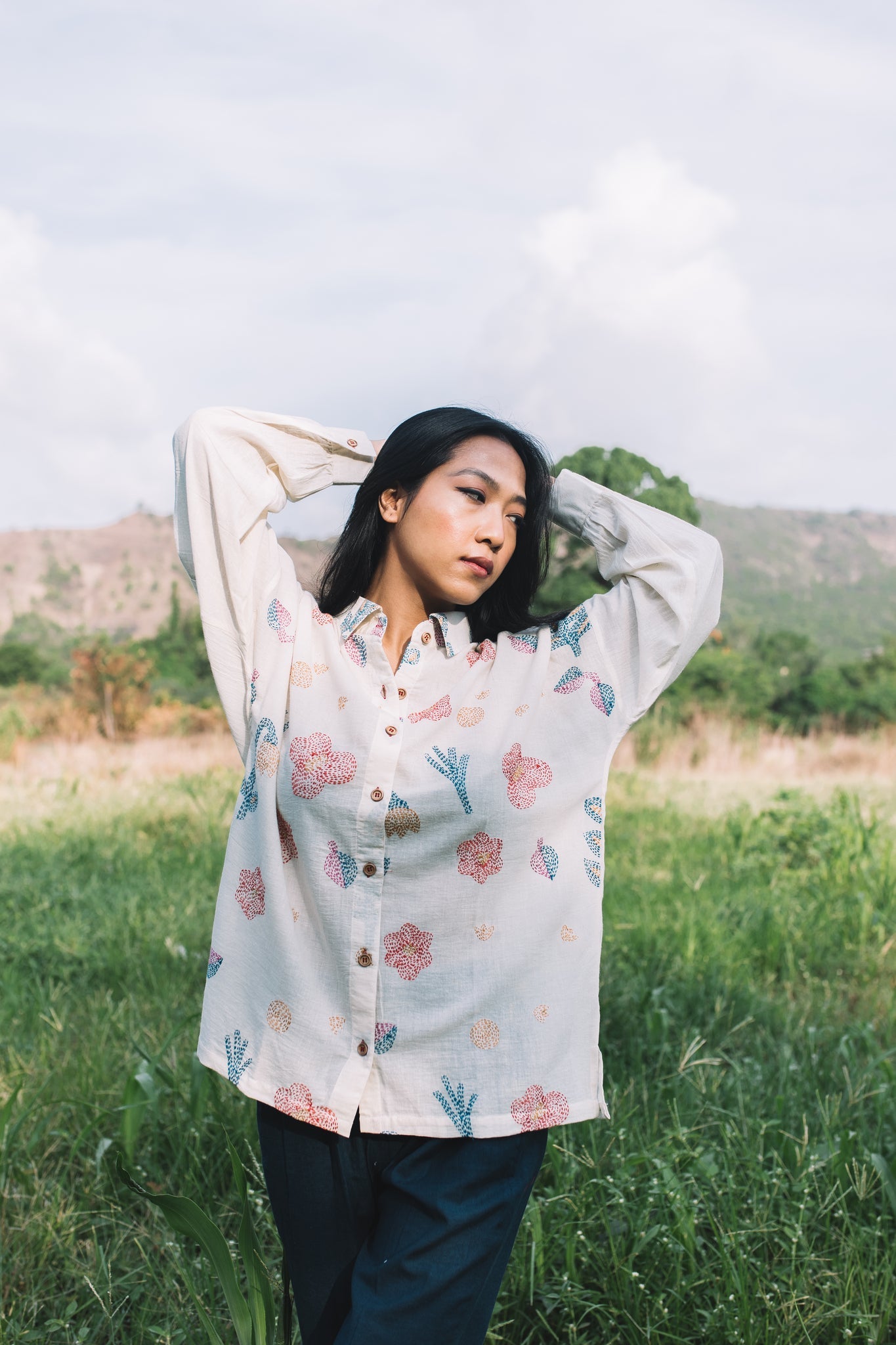 Oshibana Shirt - White - CiceroniShirtsIra