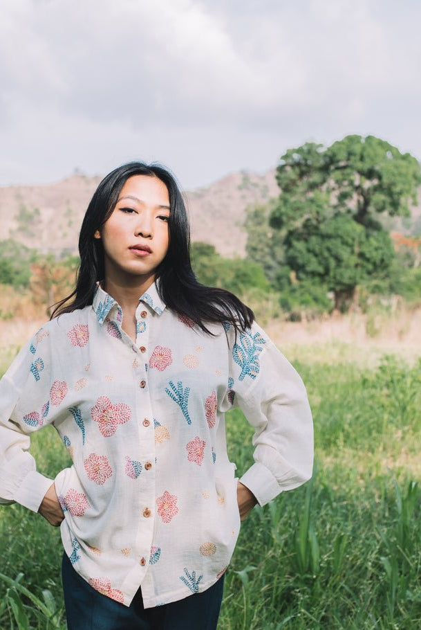 Oshibana Shirt - White - CiceroniShirtsIra