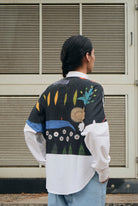 Overlay Shirt In Chetti Black With White Contrast - CiceroniWomen ShirtsNIKYTA