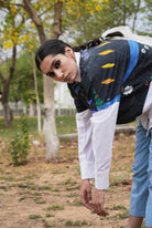 Overlay Shirt In Chetti Black With White Contrast - CiceroniWomen ShirtsNIKYTA